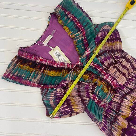 NWT Ramy Brook Mulco Harrison V-Neck Midi Dress Shirtail Designer Size S - Picture 8 of 9